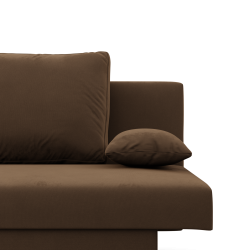 Sofa NOLA, Polsterung - Federkern, Farbe - BRAUN