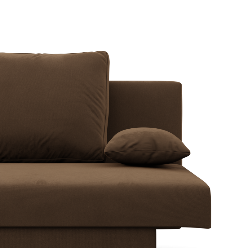 Sofa NOLA, Polsterung - Federkern, Farbe - BRAUN