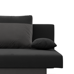 Sofá NOLA, Relleno - de Muelles, Color - NEGRO + GRIS