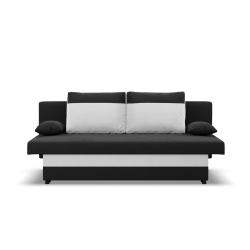 Sofa NOLA, Polsterung - Federkern, Farbe - SCHWARZ + WEIß