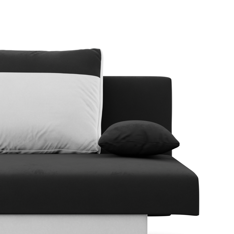 Sofa NOLA, Polsterung - Federkern, Farbe - SCHWARZ + WEIß