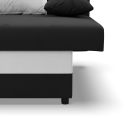 Sofa NOLA, Polsterung - Federkern, Farbe - SCHWARZ + WEIß