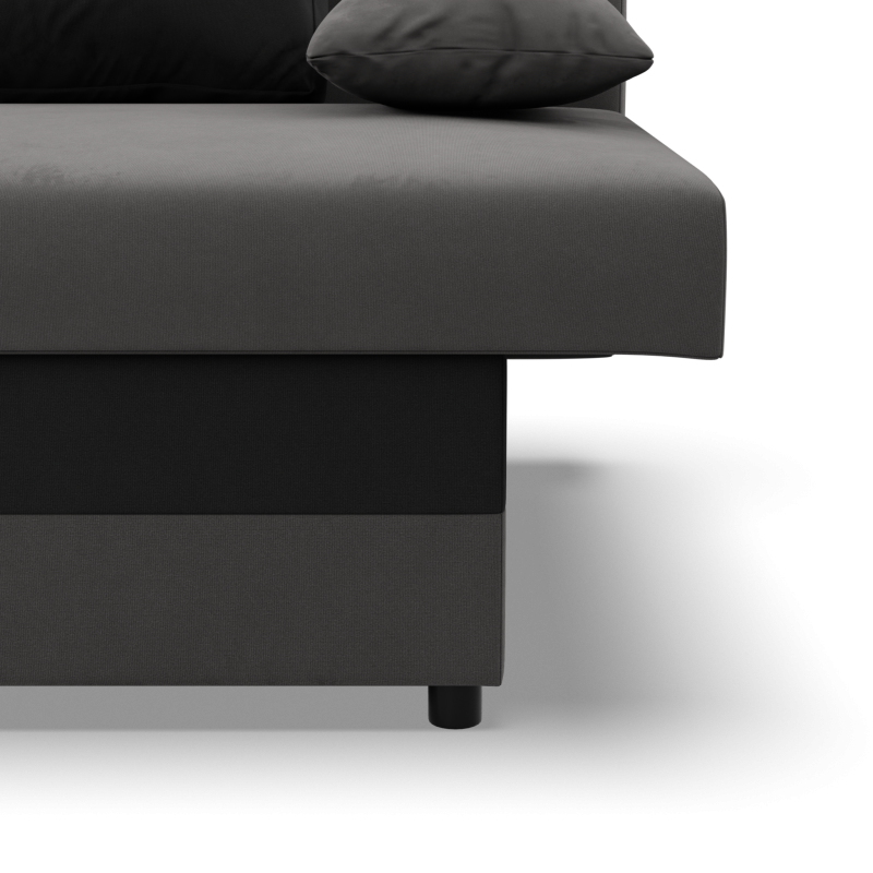 NOLA Sofa, Filling - Spring, Color - GRAY + BLACK