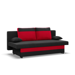 Sofa NOLA, Filling - Spring, Color - BLACK + RED