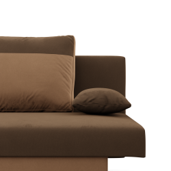 Sofa NOLA, Polsterung - Federkern, Farbe - BRAUN + CAPPUCCINO