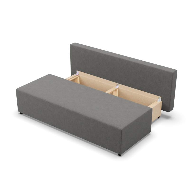 Sofa FERMO Lux, Farbe - DUNKELGRAU