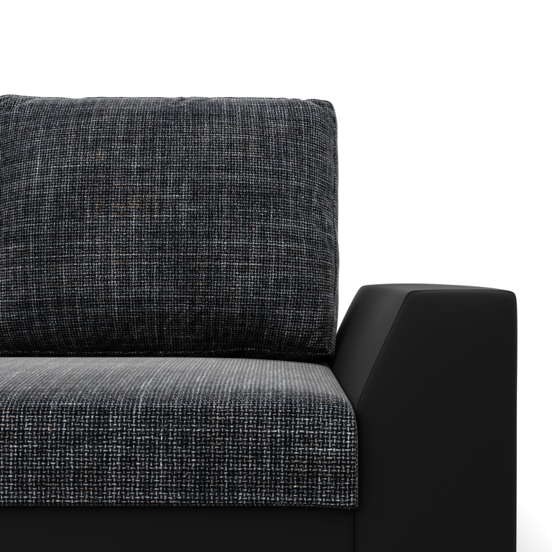 Sofa LUGO, Farbe - GRAU + SCHWARZ