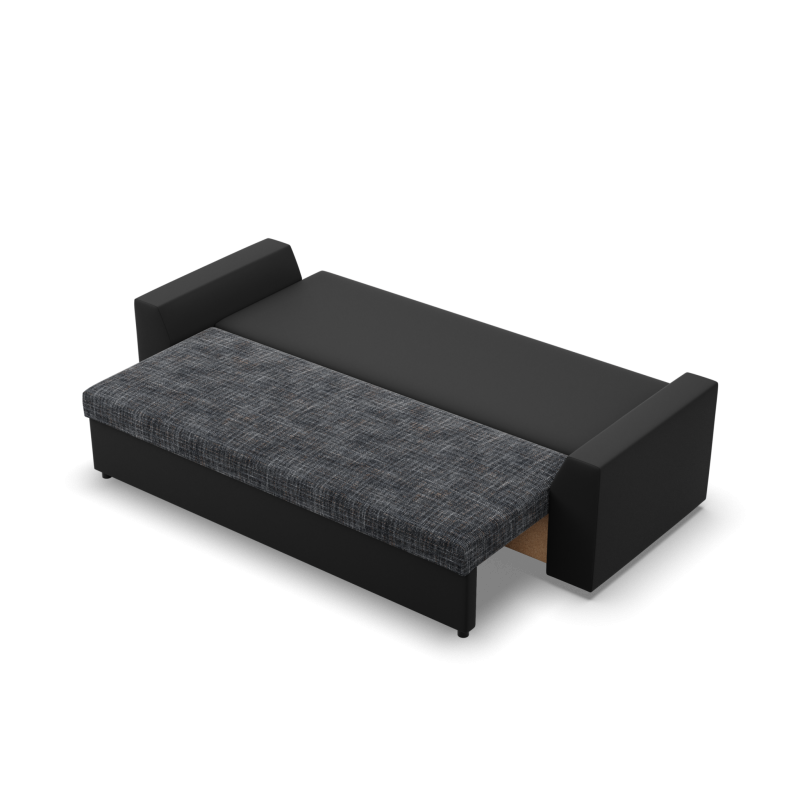 Sofa LUGO, Farbe - GRAU + SCHWARZ