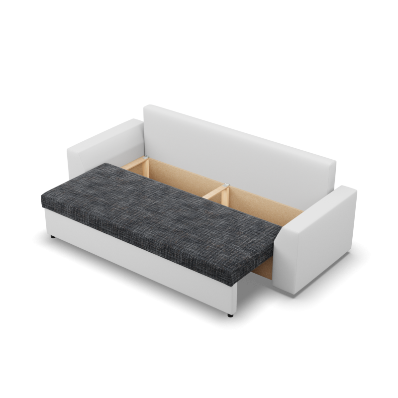 Schlafsofa LUGO, Farbe - GRAU + WEISS