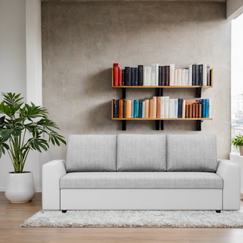 Sofa LUGO, Farbe - GRAU + WEISS