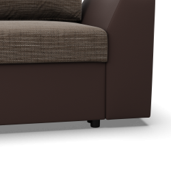 LUGO Sofa, Color - CAPPUCCINO + BROWN