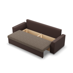 LUGO Sofa, Color - CAPPUCCINO + BROWN