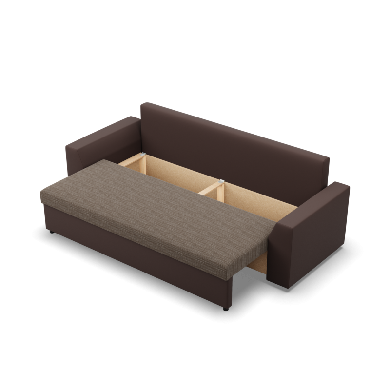 LUGO Sofa, Color - CAPPUCCINO + BROWN