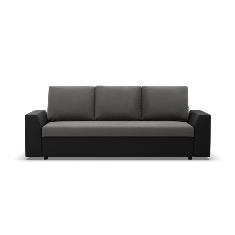 Sofa LUGO, Farbe - DUNKELGRAU + SCHWARZ