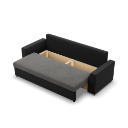 Sofa LUGO, Farbe - DUNKELGRAU + SCHWARZ