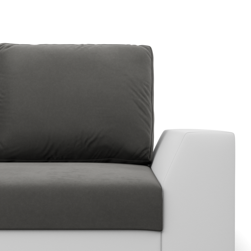 Sofa LUGO, Farbe - DUNKELGRAU + WEISS