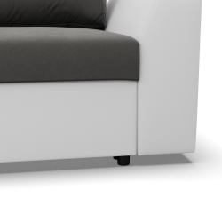 Sofa LUGO, Farbe - DUNKELGRAU + WEISS