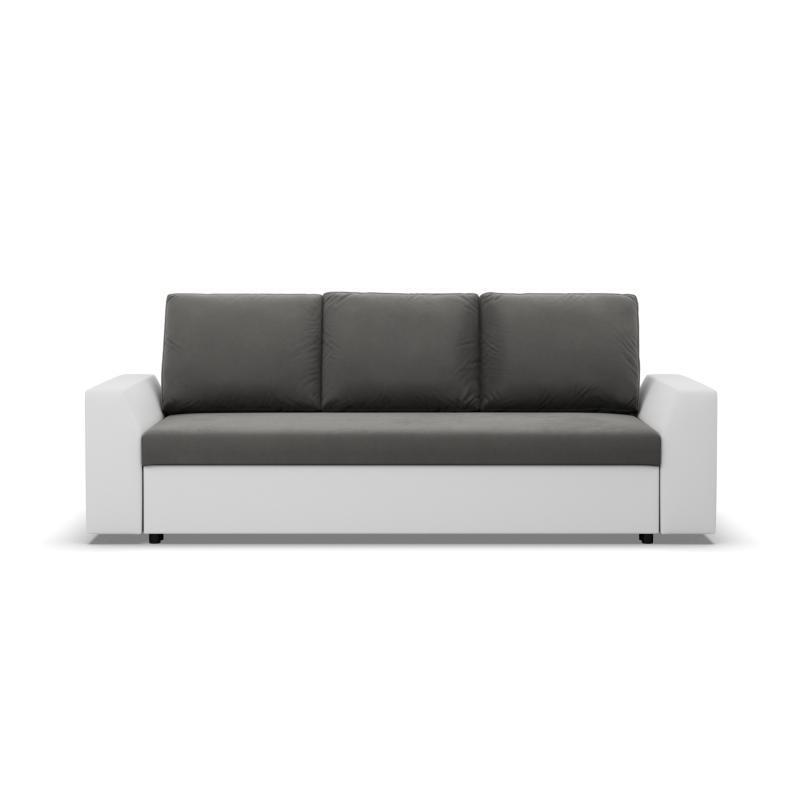 Sofa LUGO, Farbe - DUNKELGRAU + WEISS