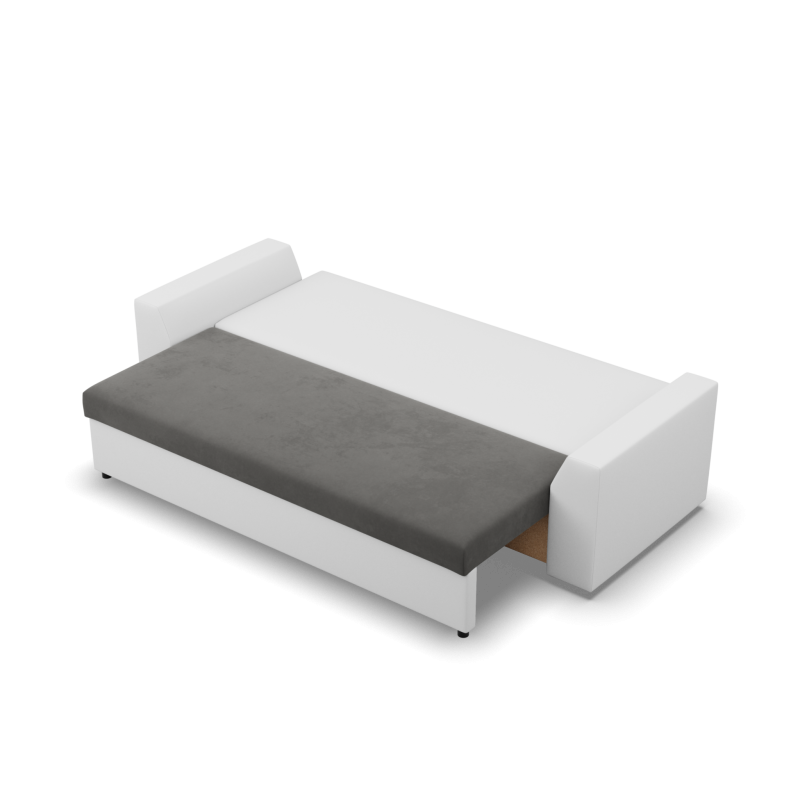 Sofa LUGO, Farbe - DUNKELGRAU + WEISS