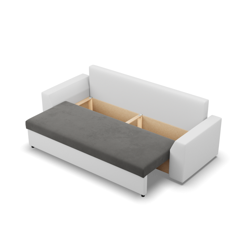 LUGO Sofa, Color - DARK GRAY + WHITE