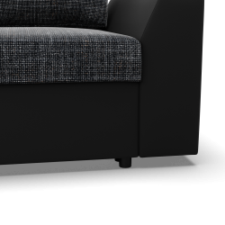 Ecksofa LUGO, Farbe - GRAU + SCHWARZ