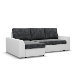 LUGO Corner Sofa, Color - ASH + WHITE