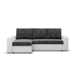 Ecksofa LUGO, Farbe - GRAU + WEISS
