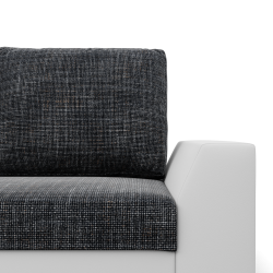 LUGO Corner Sofa, Color - ASH + WHITE