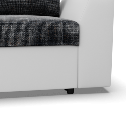 LUGO Corner Sofa, Color - ASH + WHITE