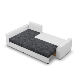 LUGO Corner Sofa, Color - ASH + WHITE