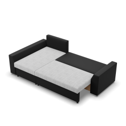 LUGO Corner Sofa, Color - GRAY + BLACK