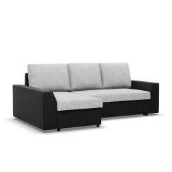 LUGO Corner Sofa, Color - GRAY + BLACK