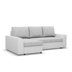LUGO Corner Sofa, Color - GRAY + WHITE