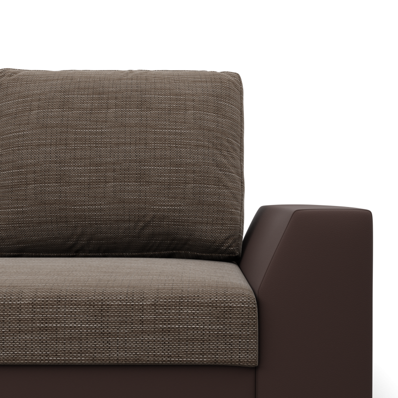 Ecksofa LUGO, Farbe - CAPPUCCINO + BRAUN