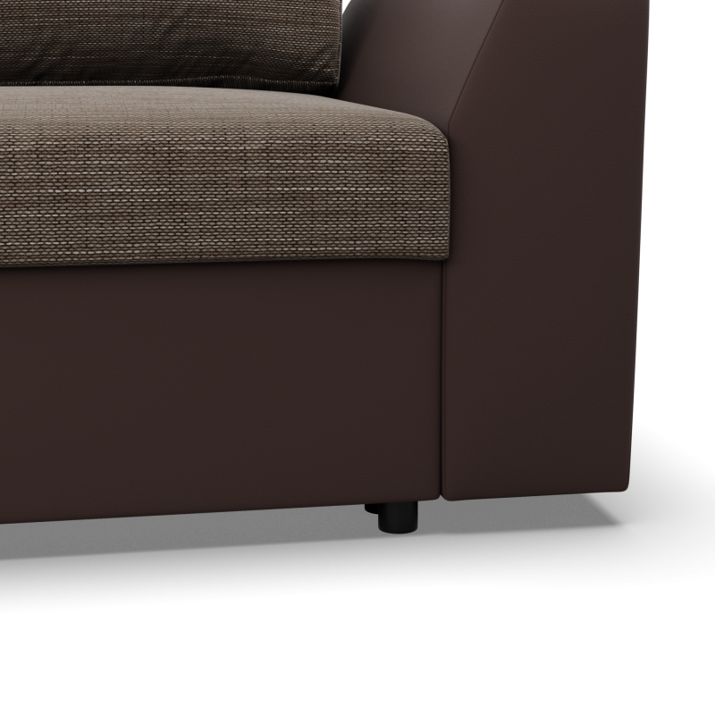 Ecksofa LUGO, Farbe - CAPPUCCINO + BRAUN