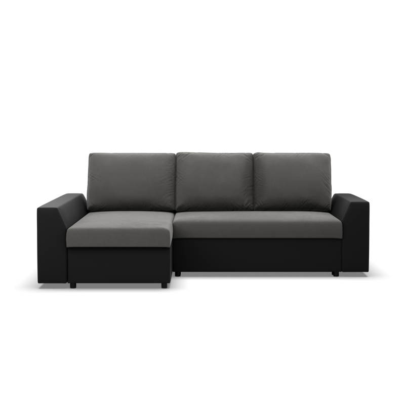 Corner Sofa LUGO, Color - DARK GRAY + BLACK