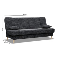 Schlafsofa SAVANA, Farbe - GRAU
