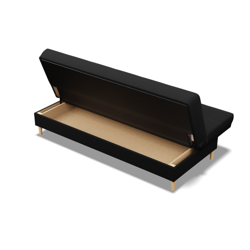 AVENTO Schlafsofa, Farbe - SCHWARZ