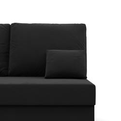 KEMI Corner Sofa, Filling - Foam, Side - LEFT, Color - BLACK