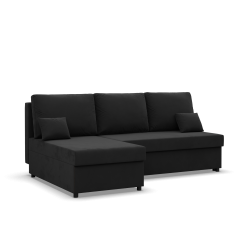 KEMI Corner Sofa, Filling - Foam, Side - LEFT, Color - BLACK