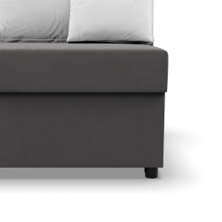 Ecksofa KEMI, Polsterung - Schaumstoff, Seite - LINKS, Farbe - SCHWARZ + WEISS