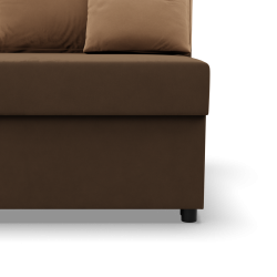KEMI Corner Sofa, Filling - Foam, Side - LEFT, Color - BROWN + CAPPUCCINO