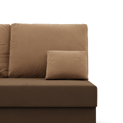 KEMI Corner Sofa, Filling - Foam, Side - LEFT, Color - BROWN + CAPPUCCINO