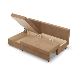 Corner sofa KEMI, Filling - Foam, Side - LEFT, Color - CAPPUCCINO