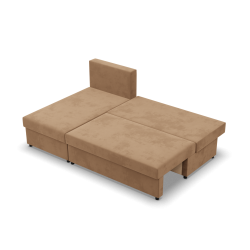 Ecksofa KEMI, Polsterung - Schaumstoff, Seite - LINKS, Farbe - CAPPUCCINO