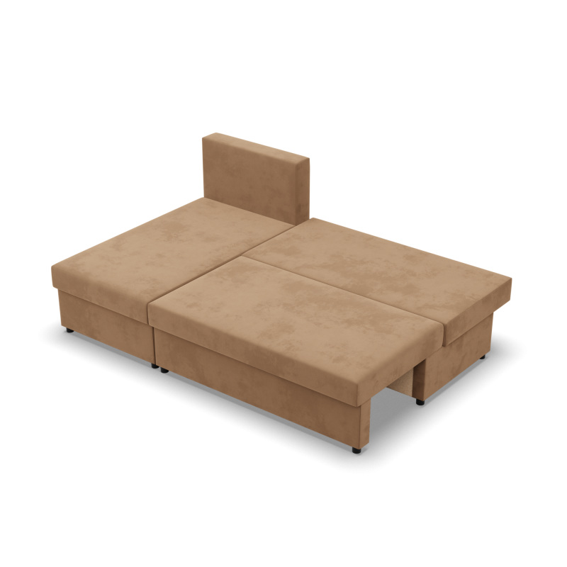 Corner sofa KEMI, Filling - Foam, Side - LEFT, Color - CAPPUCCINO