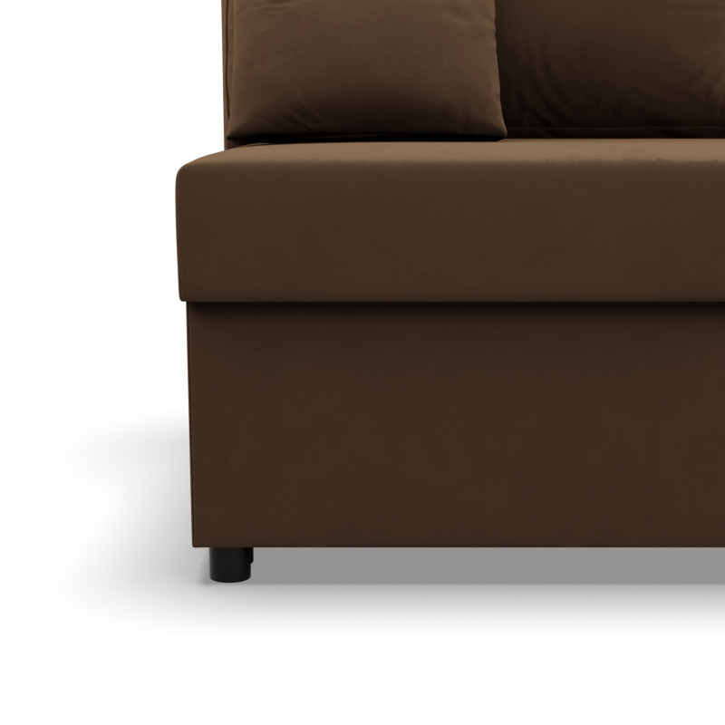 Ecksofa KEMI, Polsterung - Schaumstoff, Seite - RECHTS, Farbe - BRAUN