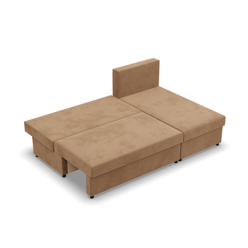 Ecksofa KEMI, Polsterung - Schaumstoff, Seite - RECHTS, Farbe - CAPPUCCINO