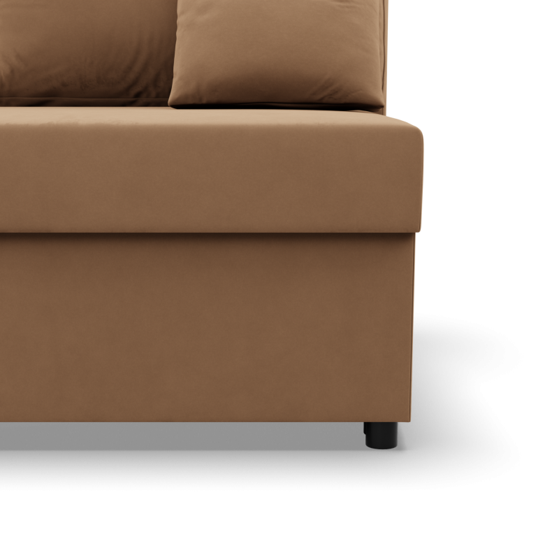 Ecksofa KEMI, Polsterung - Federkern, Seite - LINKS, Farbe - CAPPUCCINO