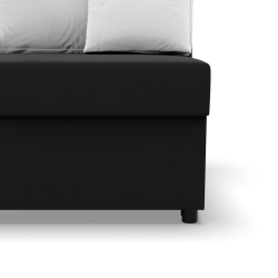 Ecksofa KEMI, Polsterung - Federkern, Seite - RECHTS, Farbe - SCHWARZ + WEISS